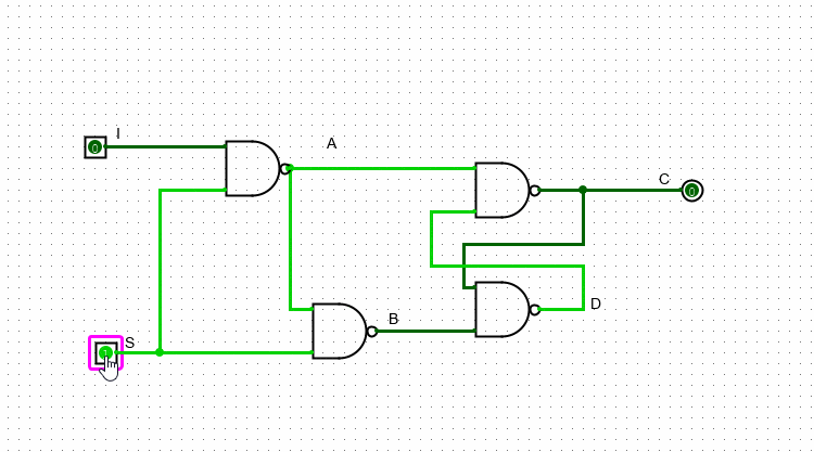 Работы схемы с изменениями